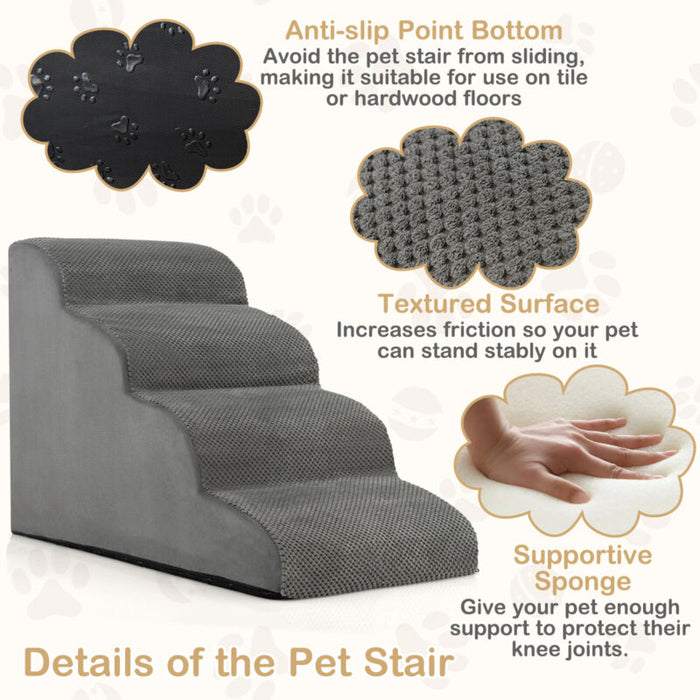 4-Tier Pet Steps for Bed