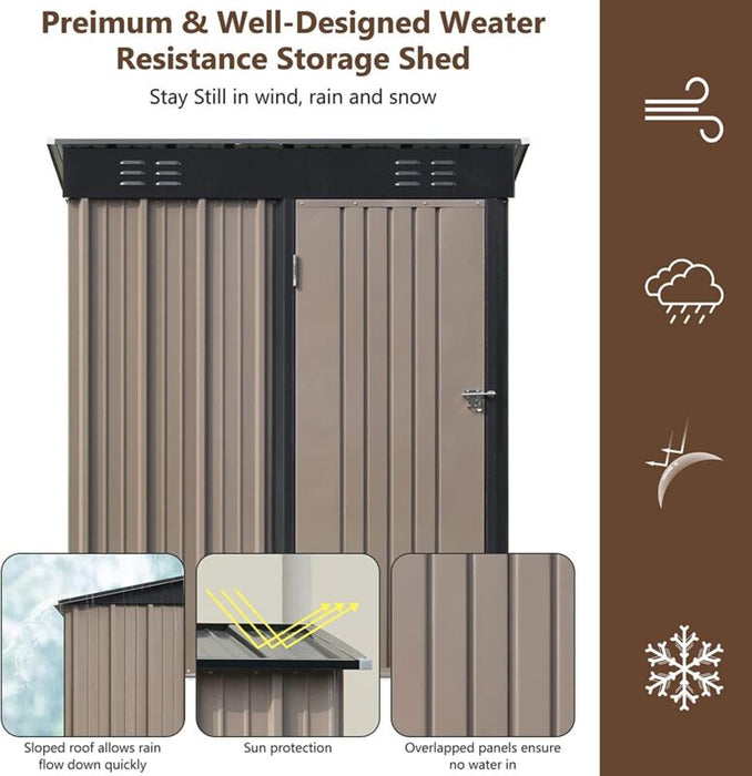 5 x 3Ft Outdoor Storage Shed