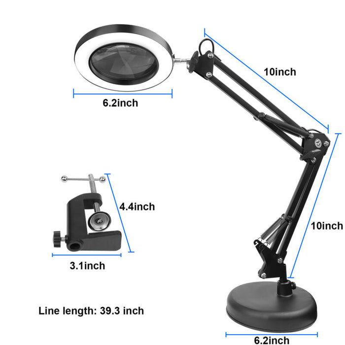 10X Magnifying Glass with Lamp