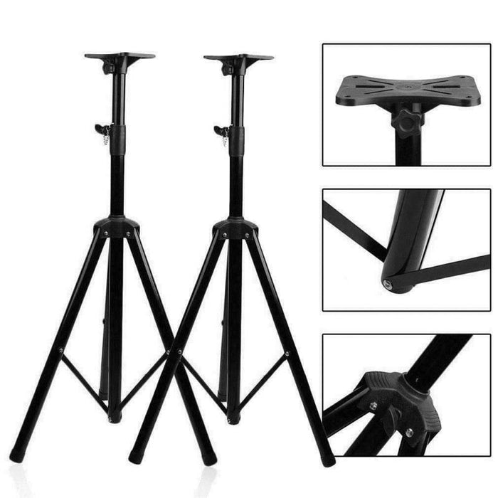 2 Adjustable Tripod Speaker Stands