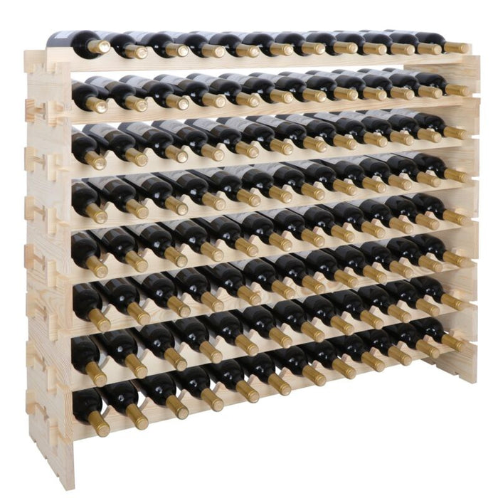 96 Bottle Wine Wooden Rack