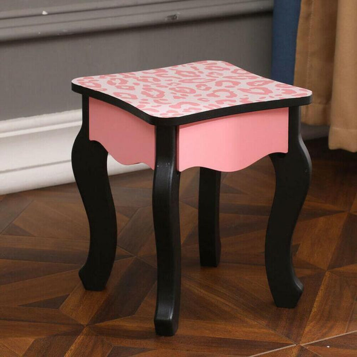Kids Vanity Table and Chair - Pink