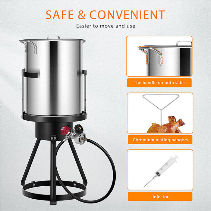 30qt Propane Gas Turkey Deep Fryer