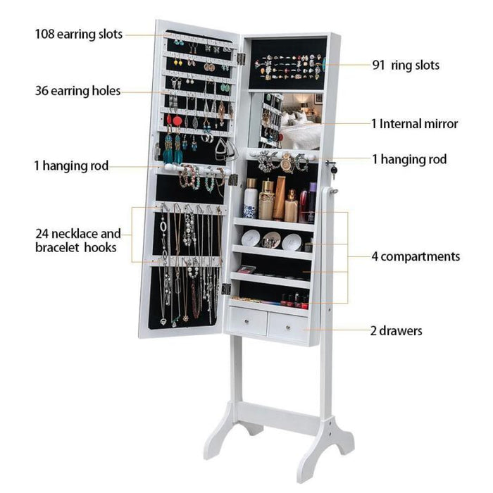 Free Standing Jewelry Cabinet