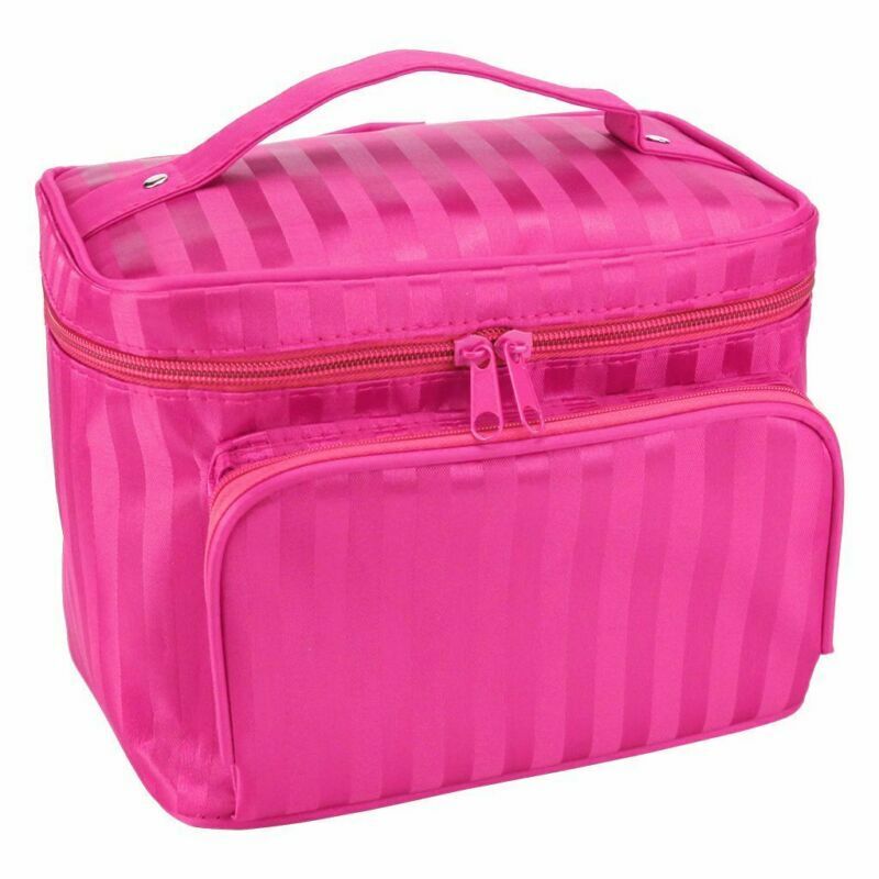 Large Cosmetic Bag with Multiple Pockets